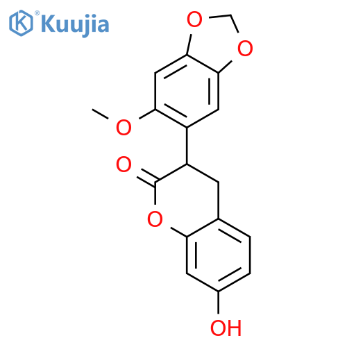 (+-)-7-Hydroxy-2'-methoxy-4',5'-methylendioxyisoflavanon structure