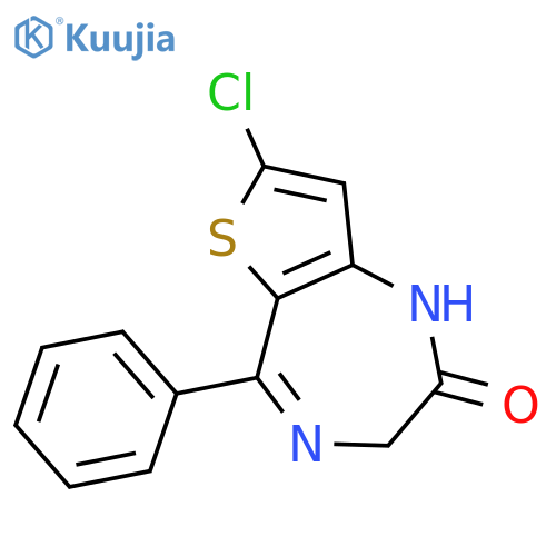 2H-THIENO[3,2-E]-1,4-DIAZEPIN-2-ONE, 7-CHLORO-1,3-DIHYDRO-5-PHENYL- structure
