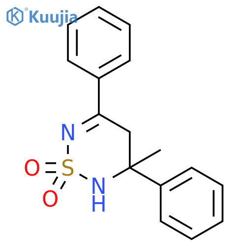 2H-1,2,6-Thiadiazine,3,4-dihydro-3-methyl-3,5-diphenyl-, 1,1-dioxide structure
