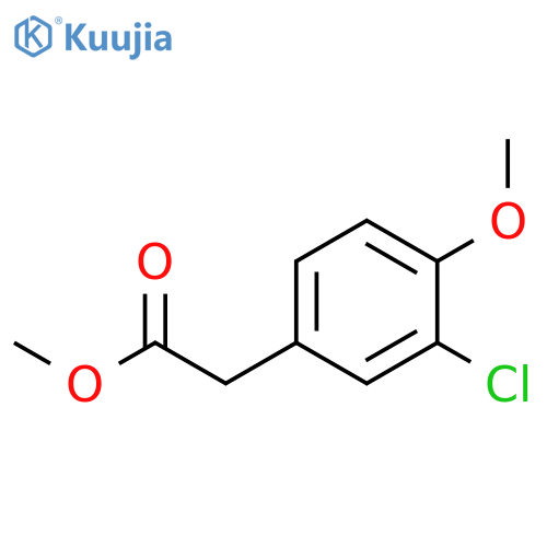 Benzeneacetic acid, 3-chloro-4-methoxy-, methyl ester structure