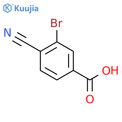 3-Bromo-4-cyanobenzoic acid structure