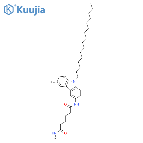 Poly[(9-hexadecyl-9H-carbazole-3,6-diyl)imino(1,6-dioxo-1,6-hexanediyl)imino] structure