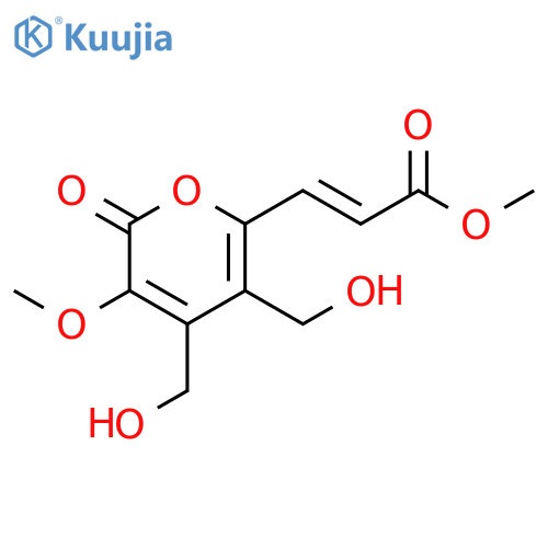 2-Propenoic acid, 3-[4,5-bis(hydroxymethyl)-3-methoxy-2-oxo-2H-pyran-6-yl]-, methyl ester, (E)- (9CI) structure