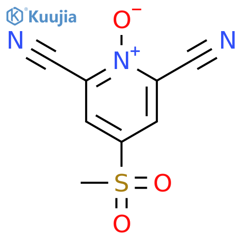 2,6-Pyridinedicarbonitrile, 4-(methylsulfonyl)-, 1-oxide structure