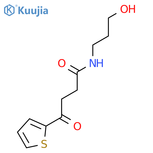 N-(3-hydroxypropyl)-4-oxo-4-thiophen-2-ylbutanamide structure
