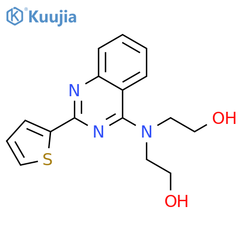 Ethanol,2,2'-[[2-(2-thienyl)-4-quinazolinyl]imino]bis- structure
