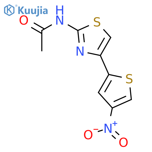 N-[4-(4-nitrothiophen-2-yl)-1,3-thiazol-2-yl]acetamide structure