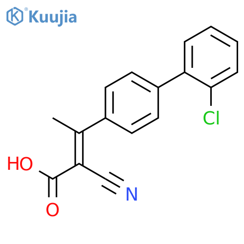 2-BUTENOIC ACID, 3-(2'-CHLORO[1,1'-BIPHENYL]-4-YL)-2-CYANO- structure