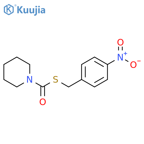 1-Piperidinecarbothioic acid, S-[(4-nitrophenyl)methyl] ester structure