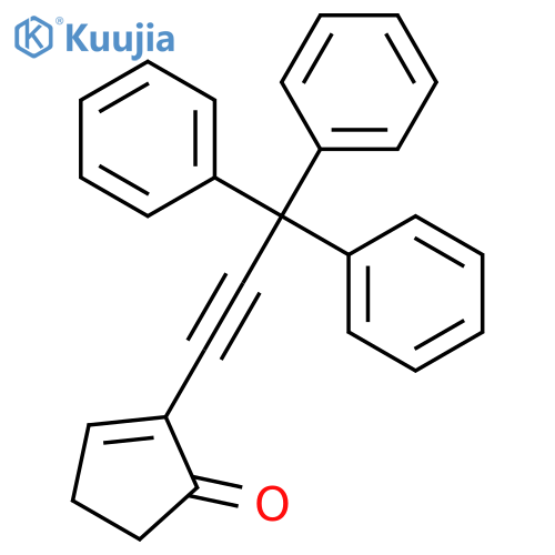 2-CYCLOPENTEN-1-ONE, 2-(3,3,3-TRIPHENYL-1-PROPYNYL)- structure