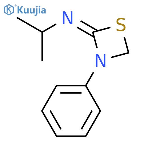 2-PROPANAMINE, N-(3-PHENYL-1,3-THIAZETIDIN-2-YLIDENE)- structure
