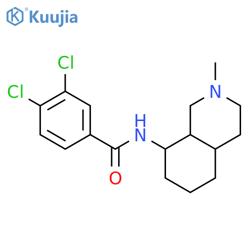 Benzamide, 3,4-dichloro-N-(decahydro-2-methyl-8-isoquinolinyl)-, (4aα,8β,8aα)- (9CI) structure