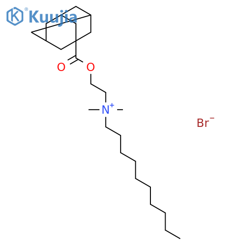 1-Decanaminium,N,N-dimethyl-N-[2-[(tricyclo[3.3.1.13,7]dec-1-ylcarbonyl)oxy]ethyl]-, bromide(1:1) structure
