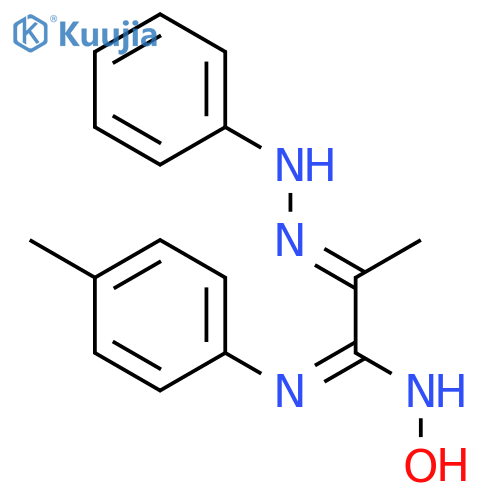Propanimidamide, N-hydroxy-N'-(4-methylphenyl)-2-(phenylhydrazono)- structure