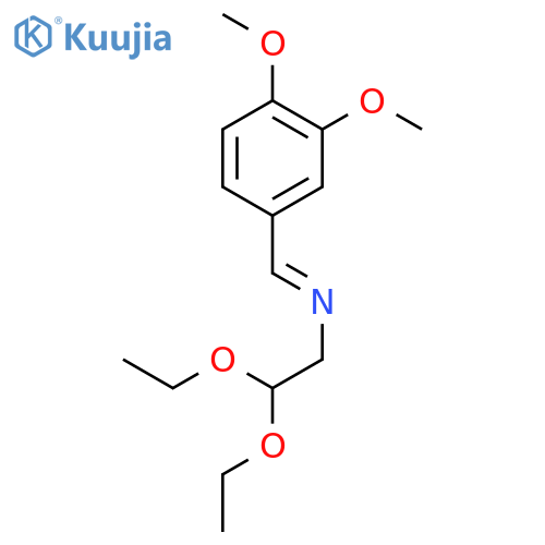 N-[(E)-(3,4-dimethoxyphenyl)methylidene]-2,2-diethoxyethanamine structure