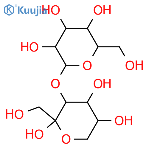 β-D-Fructopyranose, 3-O-α-D-glucopyranosyl- structure