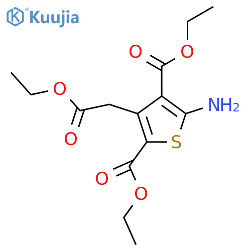2,4-Diethyl 5-amino-3-(2-ethoxy-2-oxoethyl)thiophene-2,4-dicarboxylate structure