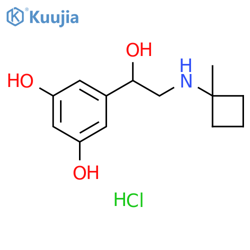 1,3-Benzenediol, 5-[1-hydroxy-2-[(1-methylcyclobutyl)amino]ethyl]-, hydrochloride (1:1) structure