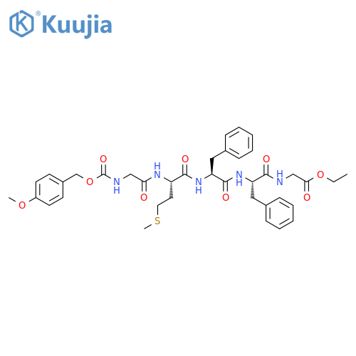Glycine,N-[N-[N-[N-[N-[[(4-methoxyphenyl)methoxy]carbonyl]glycyl]-L-methionyl]-L-phenylalanyl]-L-phenylalanyl]-, ethyl ester structure