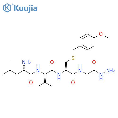 Glycine,N-[N-(N-L-leucyl-L-valyl)-S-[(4-methoxyphenyl)methyl]-L-cysteinyl]-,hydrazide structure