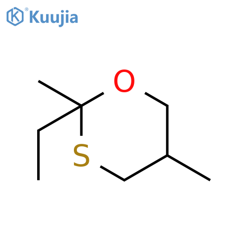 1,3-Oxathiane, 2-ethyl-2,5-dimethyl- structure