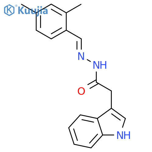 N'-(2,4-dimethylbenzylidene)-2-(1H-indol-3-yl)acetohydrazide structure