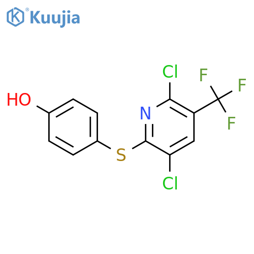 Phenol, 4-[[3,6-dichloro-5-(trifluoromethyl)-2-pyridinyl]thio]- structure