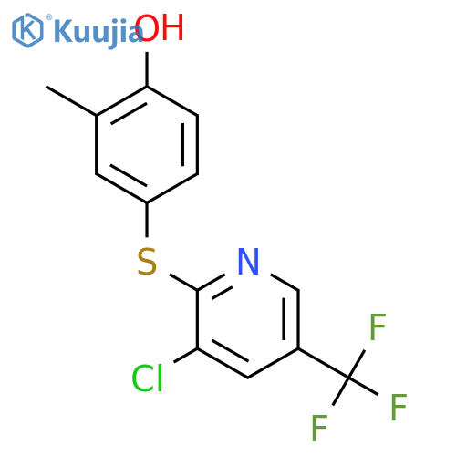 Phenol, 4-[[3-chloro-5-(trifluoromethyl)-2-pyridinyl]thio]-2-methyl- structure