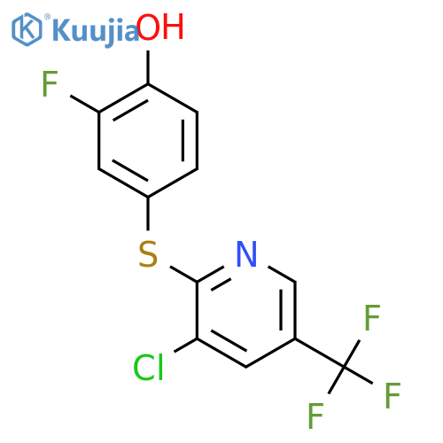 PHENOL, 4-[[3-CHLORO-5-(TRIFLUOROMETHYL)-2-PYRIDINYL]THIO]-2-FLUORO- structure