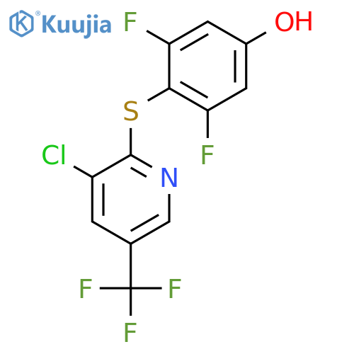 Phenol, 4-[[3-chloro-5-(trifluoromethyl)-2-pyridinyl]thio]-3,5-difluoro- structure