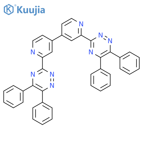 1,2,4-Triazine, 3,3'-[4,4'-bipyridine]-2,2'-diylbis[5,6-diphenyl- structure