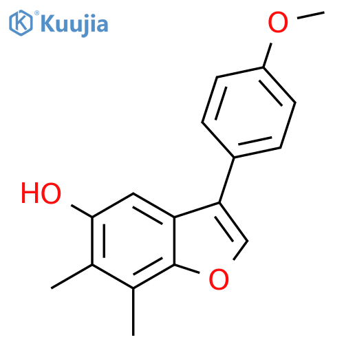 5-Benzofuranol, 3-(4-methoxyphenyl)-6,7-dimethyl- structure