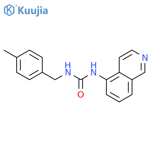 1-isoquinolin-5-yl-3-[(4-methylphenyl)methyl]urea structure