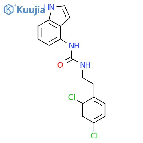 Urea, N-[2-(2,4-dichlorophenyl)ethyl]-N'-1H-indol-4-yl- structure