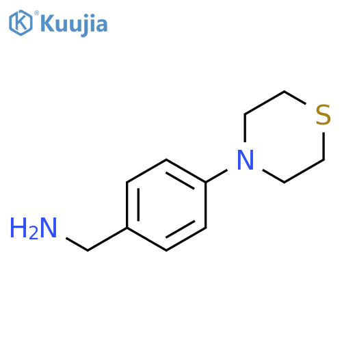 1-[4-(thiomorpholin-4-yl)phenyl]methanamine structure