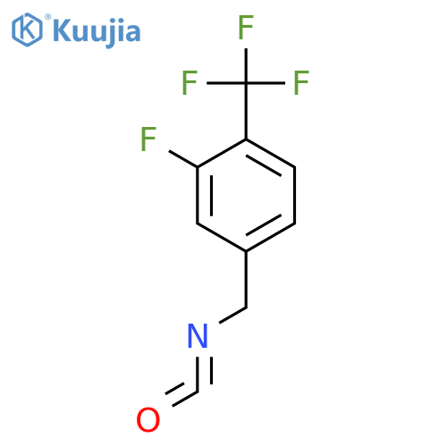 2-fluoro-4-(isocyanatomethyl)-1-(trifluoromethyl)benzene structure