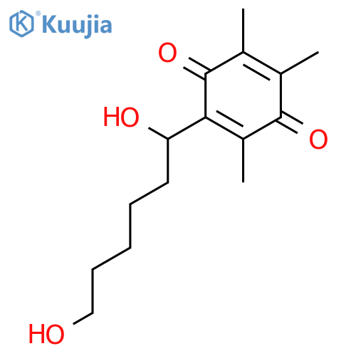 2,5-Cyclohexadiene-1,4-dione, 2-(1,6-dihydroxyhexyl)-3,5,6-trimethyl- structure