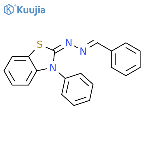 BENZALDEHYDE, (3-PHENYL-2(3H)-BENZOTHIAZOLYLIDENE)HYDRAZONE structure
