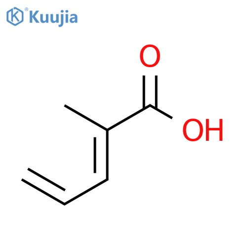 2,4-PENTADIENOIC ACID, 2-METHYL-, (2E)- structure