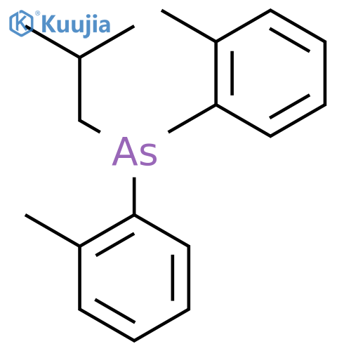 Arsine, bis(2-methylphenyl)(2-methylpropyl)- structure