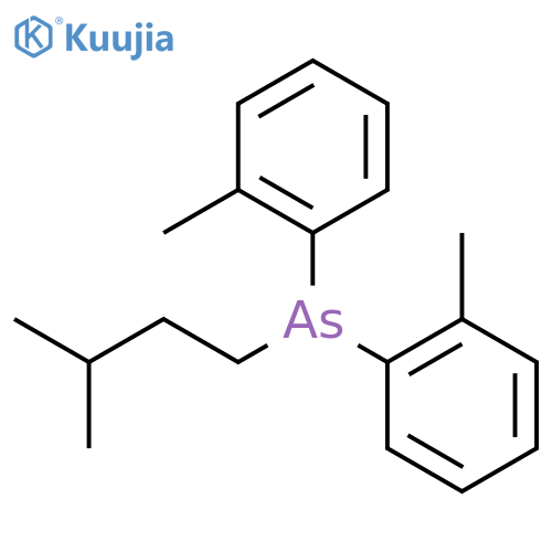 Arsine, (3-methylbutyl)bis(2-methylphenyl)- structure