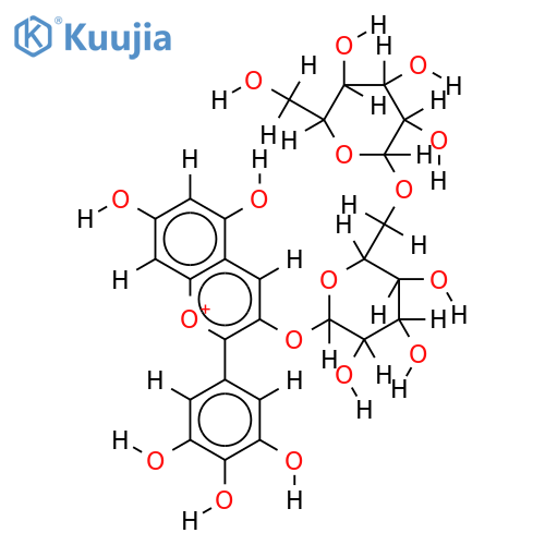 3-O-(Glucosylglucoside)-Delphinidin structure
