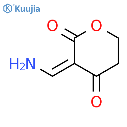 (3E)-3-(aminomethylidene)dihydro-2H-pyran-2,4(3H)-dione structure