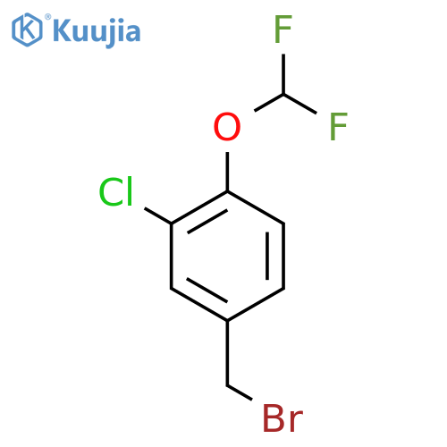 4-(Bromomethyl)-2-chloro-1-(difluoromethoxy)benzene structure