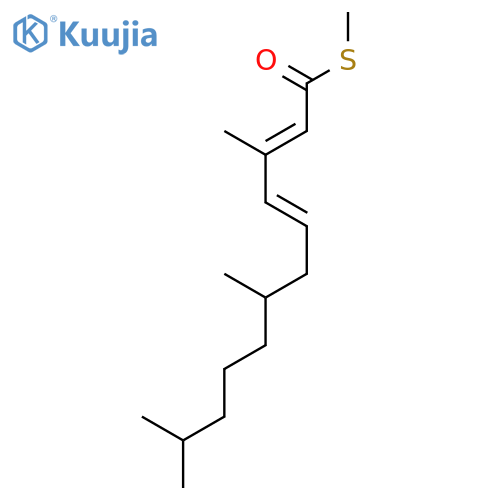 2,4-Dodecadienethioic acid, 3,7,11-trimethyl-, S-methyl ester, (E,E)- structure