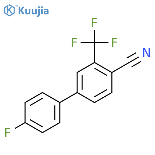 [1,1'-Biphenyl]-4-carbonitrile, 4'-fluoro-3-(trifluoromethyl)- structure