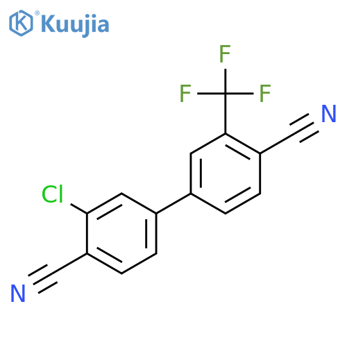 [1,1'-Biphenyl]-4,4'-dicarbonitrile, 3-chloro-3'-(trifluoromethyl)- structure