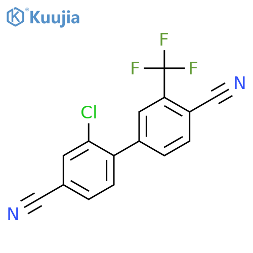 [1,1'-Biphenyl]-4,4'-dicarbonitrile, 2-chloro-3'-(trifluoromethyl)- structure