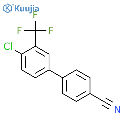 [1,1'-Biphenyl]-4-carbonitrile, 4'-chloro-3'-(trifluoromethyl)- structure