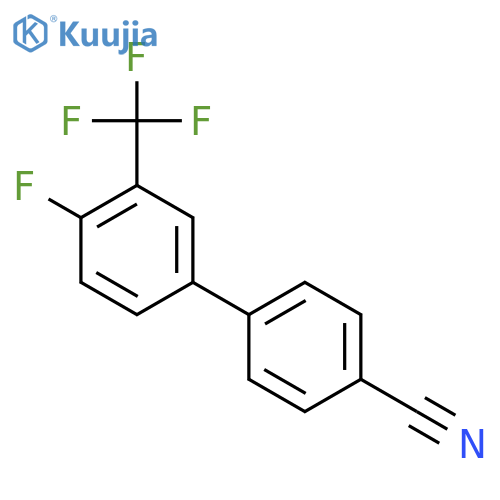 4'-Cyano-4-fluoro-3-(trifluoromethyl)biphenyl structure